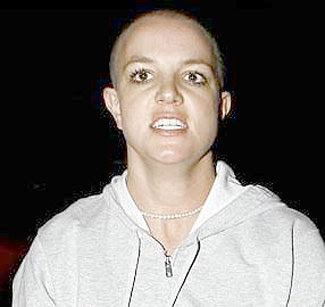 Britanny spears with a shaved head